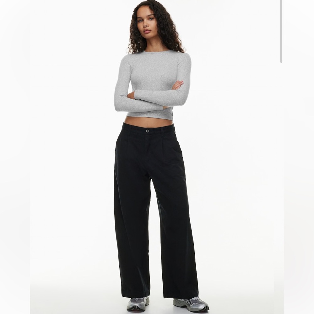 TNA Black Wide-Leg Pants